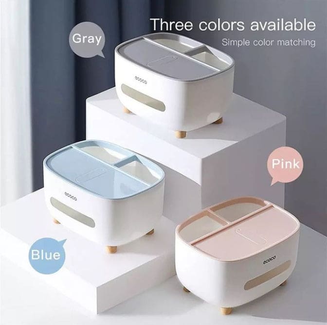 Tissue Box Holder, Multifunction Tissue Box ABS Material Storage Organizer, Desktop Tissue Box With Hidden Mobile Phone Holder, Remote Holder Tissue Box Holder, Multifunction Tissue Box ABS Material Storage Organizer, Desktop Tissue Box With Hidden Mobile Phone Holder, Remote Holder